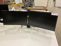 Ilyama b2483hsu, xu2390hs monitoren op 1 arm (2x)
