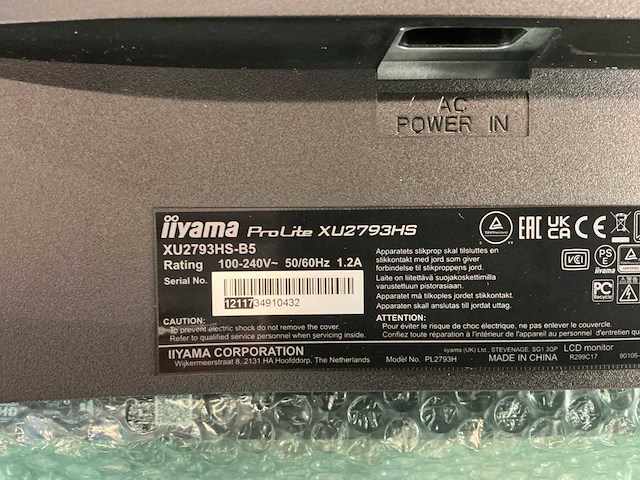 Ilyama xu27o3hs-b5 monitor met toebehoren - afbeelding 2 van  13