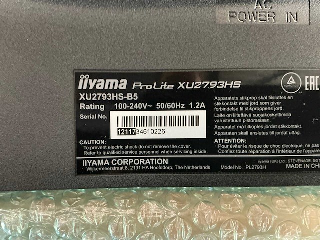 Ilyama xu27o3hs-b5 monitor met toebehoren - afbeelding 3 van  13