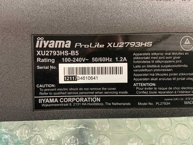 Ilyama xu27o3hs-b5 monitor met toebehoren - afbeelding 3 van  13