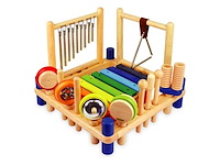 I'm toy houten muziekcenter - afbeelding 1 van  4