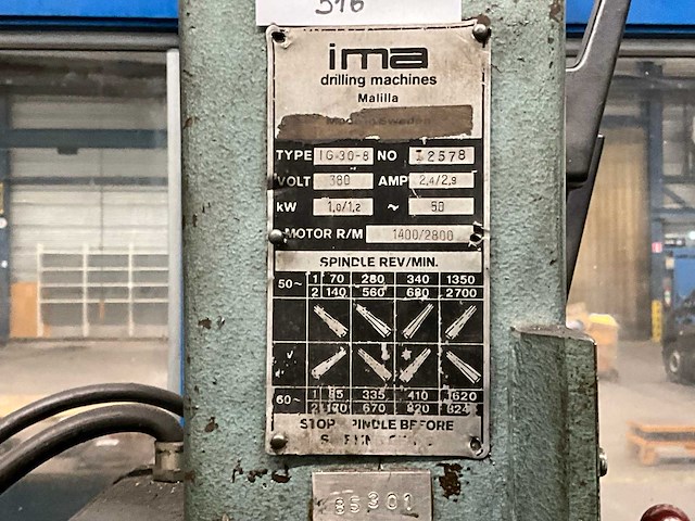 Ima ig 30-8 kolomboormachine - afbeelding 9 van  9
