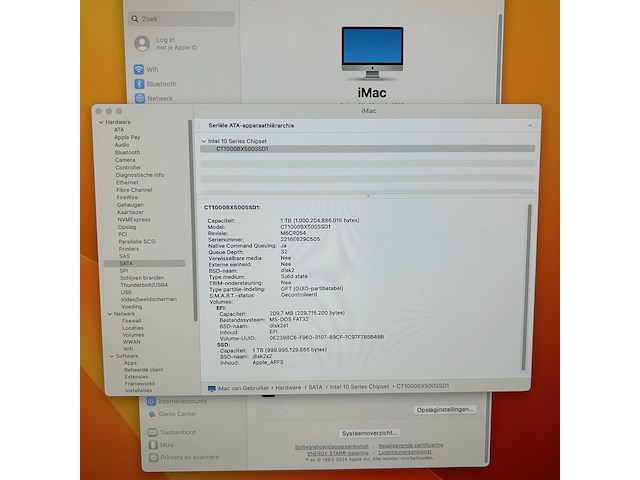 Imac 2017 - 27 inch 5k - 1tb ssd - 24gb werkgeheugen - 4gb videokaart , apple, grijs / chroom, 2017 - afbeelding 6 van  8