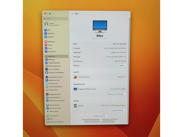 Imac 2017 - 27 inch 5k - 1tb ssd - 24gb werkgeheugen - 4gb videokaart , apple, grijs / chroom, 2017 - afbeelding 8 van  8