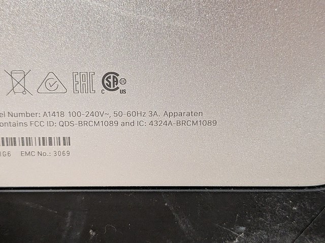 Imac, apple, a1418 - afbeelding 6 van  7