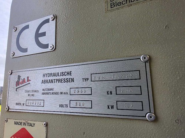 Imal - 1998 - e3a 75 25 - cnc-kantbank - afbeelding 10 van  10