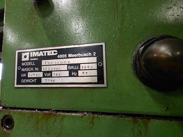 Imatec - 1990 - fu 145 cm - universele freesmachine - afbeelding 11 van  12