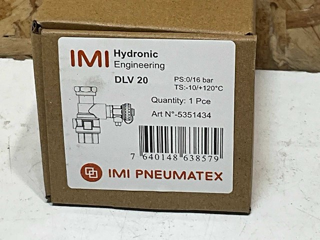 Imi pneumatex dlv20 kapventiel 16 bar 3/4 (5x) - afbeelding 1 van  1