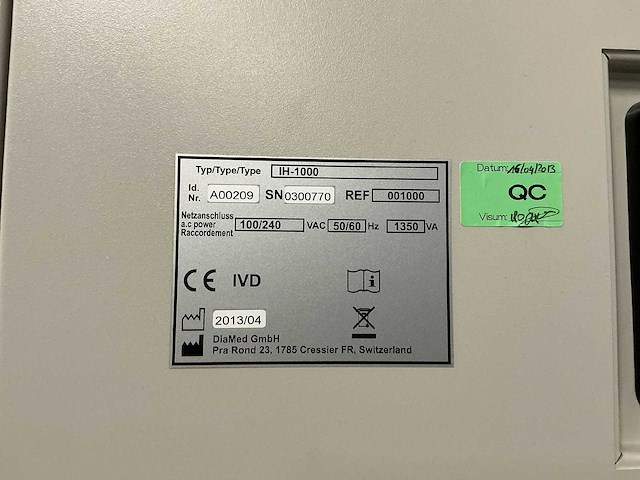 Immunohematological diagnostics machine - afbeelding 3 van  3