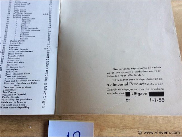 Imperial produkten /recepten 1958 - afbeelding 4 van  4
