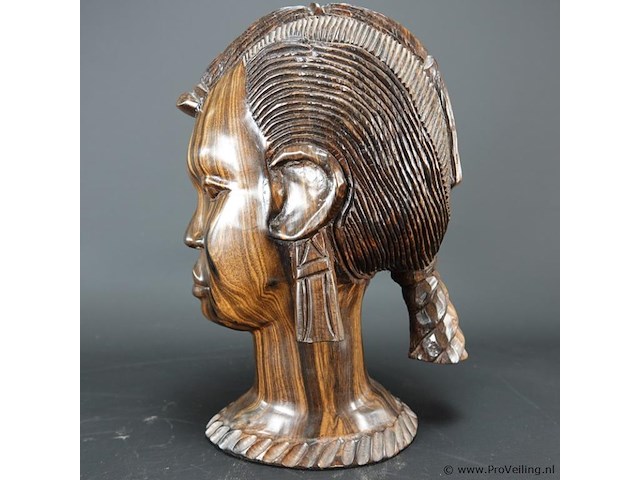 In coromandelhout gesneden buste - afbeelding 2 van  5