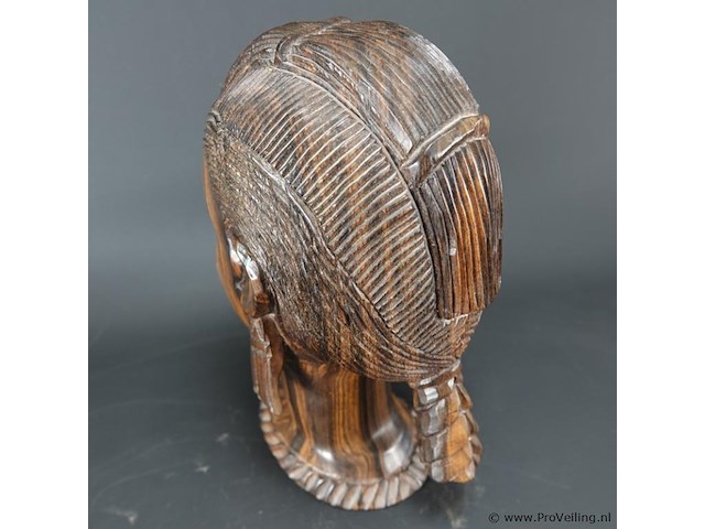 In coromandelhout gesneden buste - afbeelding 3 van  5