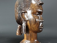 In coromandelhout gesneden buste - afbeelding 4 van  5