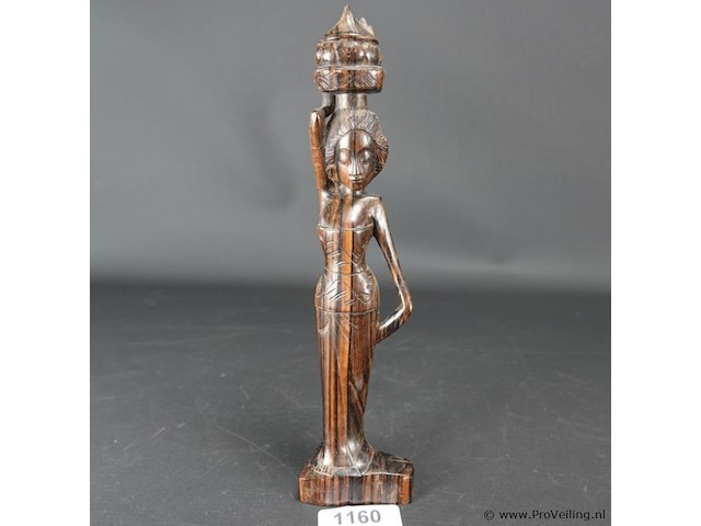 In coromandelhout gesneden indische dame - afbeelding 1 van  5
