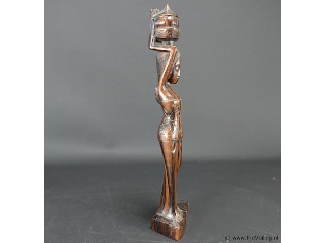 In coromandelhout gesneden indische dame - afbeelding 3 van  5