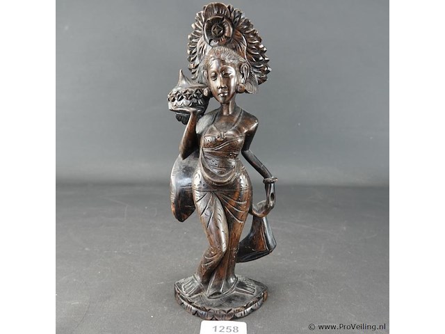 In coromandelhout gesneden indische dame - afbeelding 1 van  5