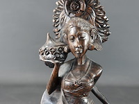 In coromandelhout gesneden indische dame - afbeelding 3 van  5