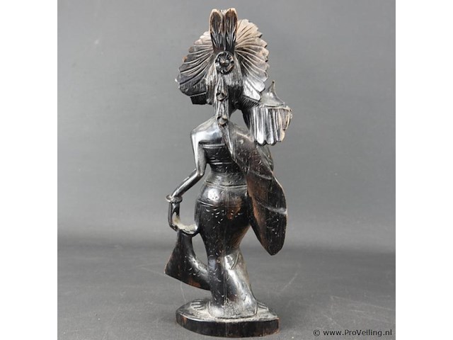 In coromandelhout gesneden indische dame - afbeelding 4 van  5
