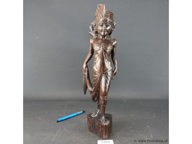 In coromandelhout gesneden indische dame - afbeelding 1 van  5
