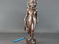 In coromandelhout gesneden indische dame - afbeelding 1 van  5