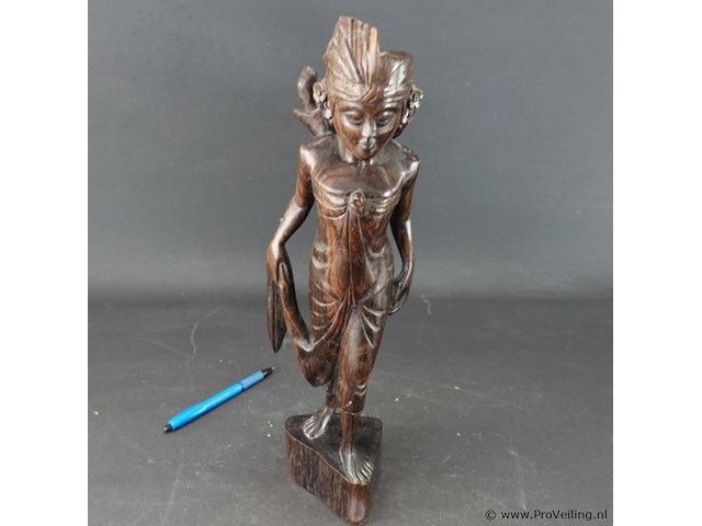 In coromandelhout gesneden indische dame - afbeelding 2 van  5