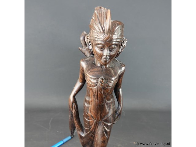 In coromandelhout gesneden indische dame - afbeelding 3 van  5
