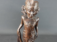 In coromandelhout gesneden indische dame - afbeelding 3 van  5