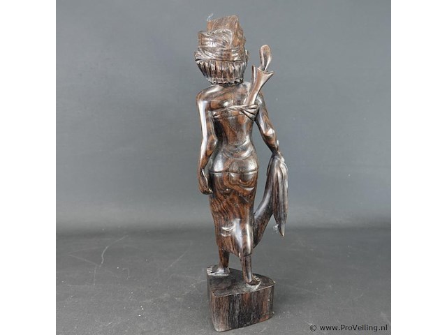 In coromandelhout gesneden indische dame - afbeelding 4 van  5