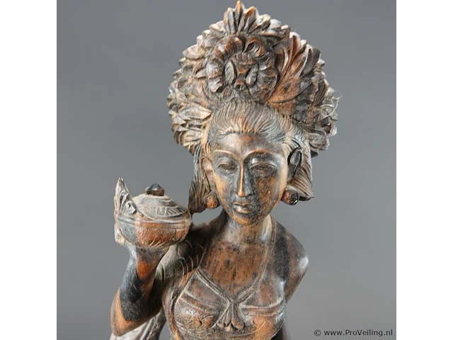 In coromandelhout gesneden indische dame - afbeelding 2 van  5