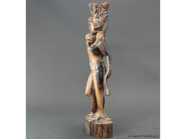 In coromandelhout gesneden indische dame - afbeelding 3 van  5