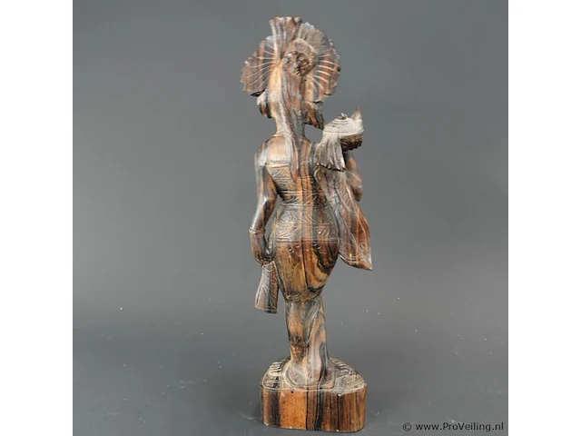 In coromandelhout gesneden indische dame - afbeelding 4 van  5