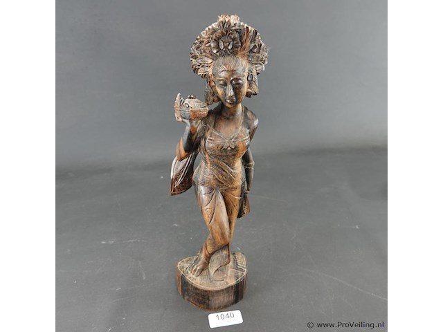 In coromandelhout gesneden indische vrouw - afbeelding 2 van  5