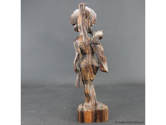 In coromandelhout gesneden indische vrouw - afbeelding 4 van  5
