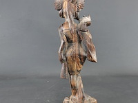 In coromandelhout gesneden indische vrouw - afbeelding 4 van  5