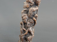 In ebbenhout gesneden makonde/ ujamaa 'tree of life' (levensboom) - afbeelding 2 van  5