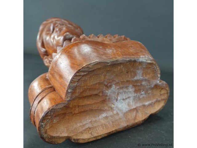 In hardhout gesneden buste - afbeelding 5 van  5