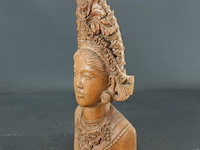 In hardhout gesneden indische buste - afbeelding 3 van  5