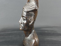 In hardhout gesneden indische buste - afbeelding 2 van  5