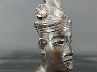 In hardhout gesneden indische buste - afbeelding 4 van  5