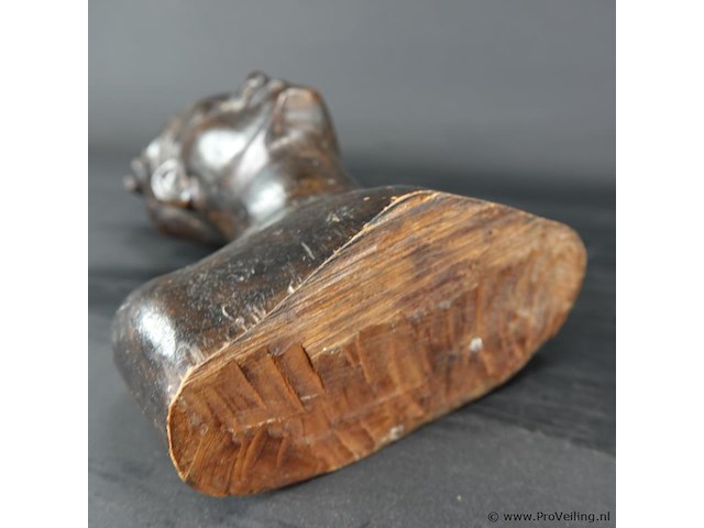 In hardhout gesneden indische buste - afbeelding 5 van  5