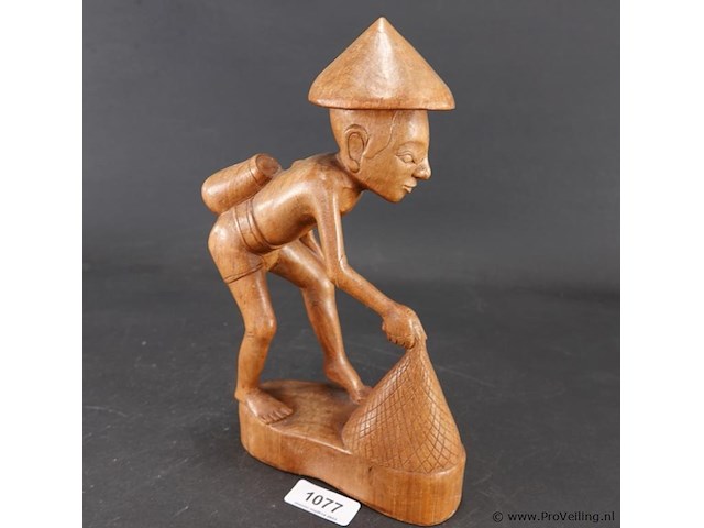 In hardhout gesneden indische figuur - afbeelding 2 van  5