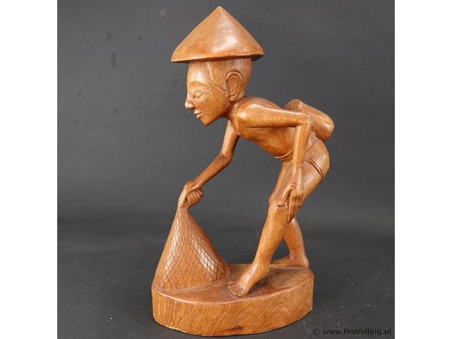 In hardhout gesneden indische figuur - afbeelding 3 van  5