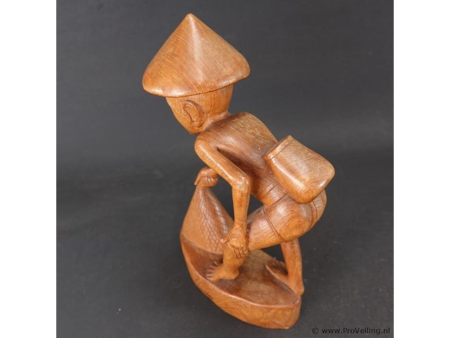 In hardhout gesneden indische figuur - afbeelding 4 van  5