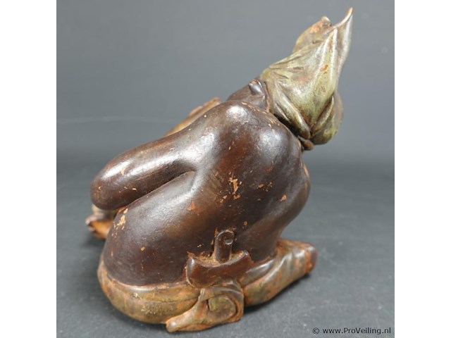 In hardhout gesneden indische fluitspeler - afbeelding 3 van  5