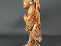 In hardhout gesneden oosterse wijze man - afbeelding 2 van  5