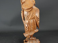 In hardhout gesneden oosterse wijze man - afbeelding 3 van  5