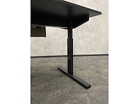 In hoogte instelbaar bureau 160x80 beige zwart - afbeelding 9 van  12