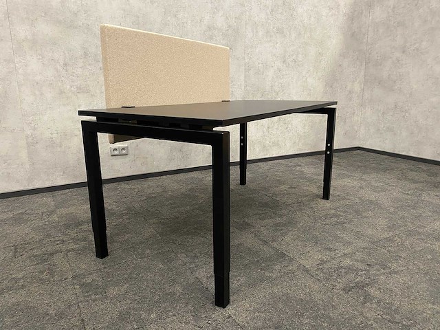 In hoogte instelbaar bureau 160x80 zwart beige - afbeelding 4 van  18