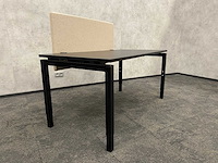 In hoogte instelbaar bureau 160x80 zwart beige - afbeelding 4 van  18