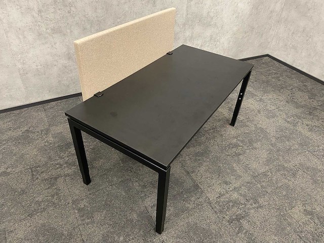In hoogte instelbaar bureau 160x80 zwart beige - afbeelding 6 van  18